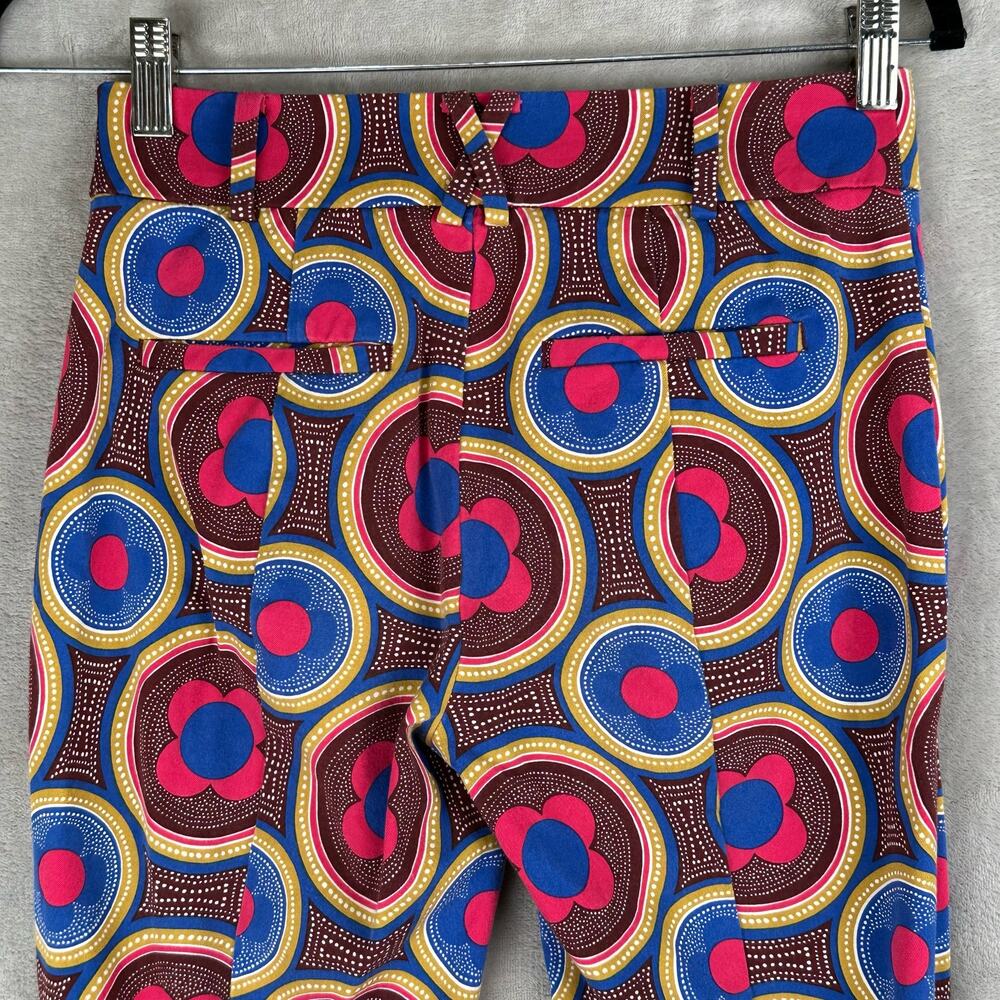 Anthropologie Pants Womens 0 Pink Floral Essential Slim Festival Vibrant Hippie - Picture 5 of 15